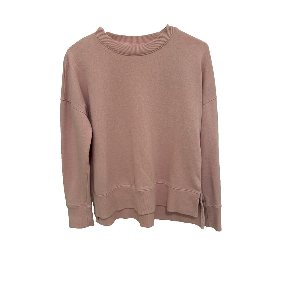 Time and Tru Pink Pullover Sweatshirt Womens Small Cozy Romantic Feminine